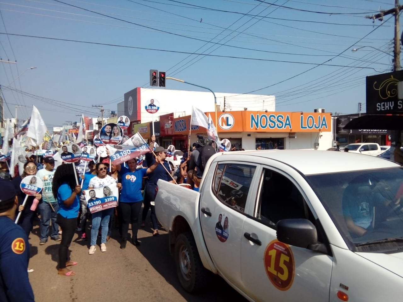 RUMO A VITÓRIA – Equipe Jesuino Boabaid acompanha carreata na zona Leste