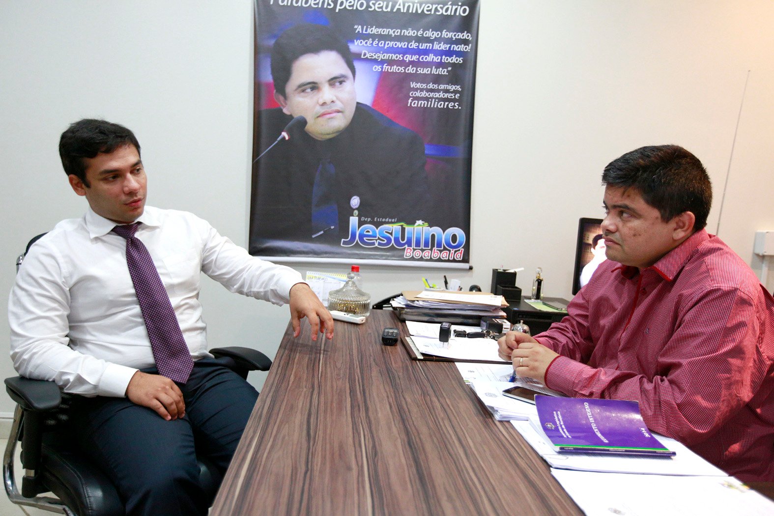 Jesuíno Boabaid recebe visita de parlamentar amazonense