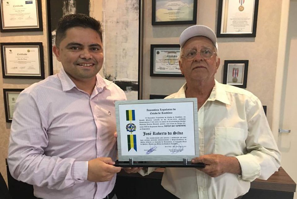 Deputado Jesuíno entrega voto de louvor a empresário de Porto Velho