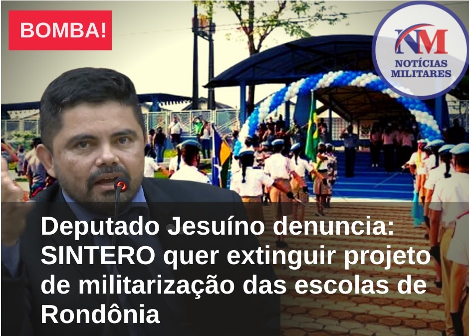 DENUNCIA: SINTERO quer extinguir projeto de militarização das escolas de Rondônia